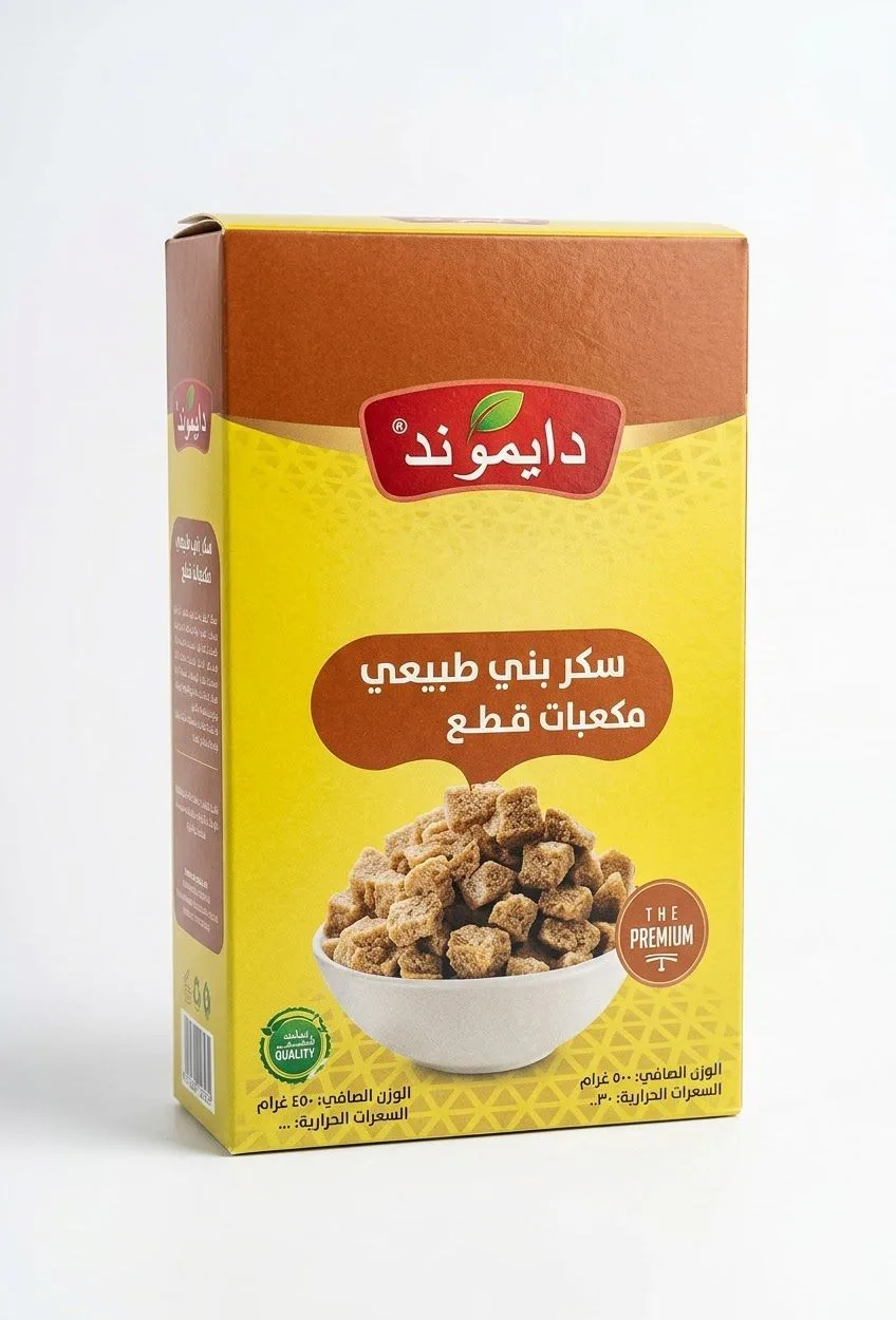 دايموند سكر بني طبيعي مكعبات