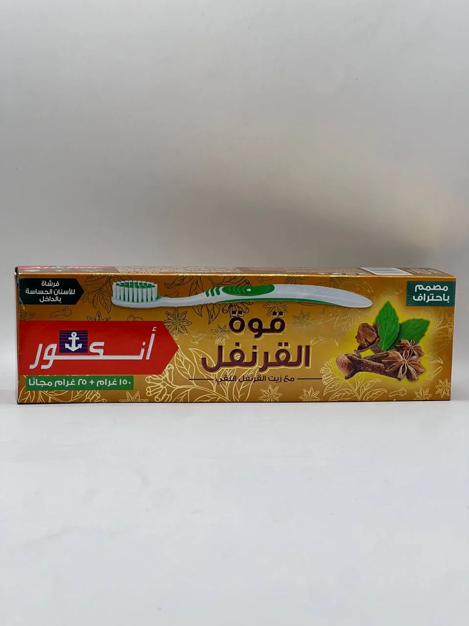 انكور معجون اسنان قهوة القرنفل مع فرشاة