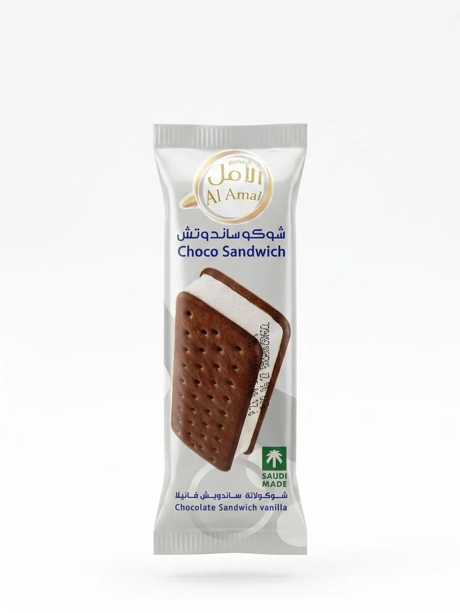 ايس كريم الامل شوكولا ساندويش